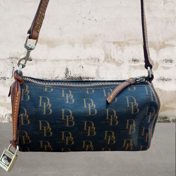 Dooney & Bourke Handbags - Dooney & Bourke 1975 Signature Mini Barrel Bag Zipper Strap with Padlock
